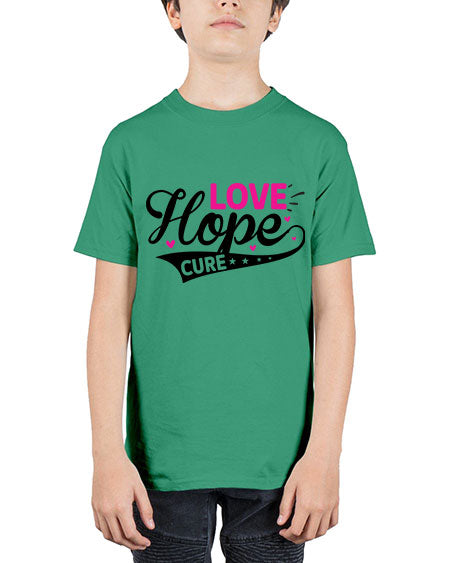 Love Hope Cure 14# - breast cancer - Youth Tee Unisex