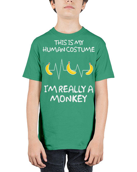 Monkey Human Costume Banana 15# - monkey - Youth Tee Unisex