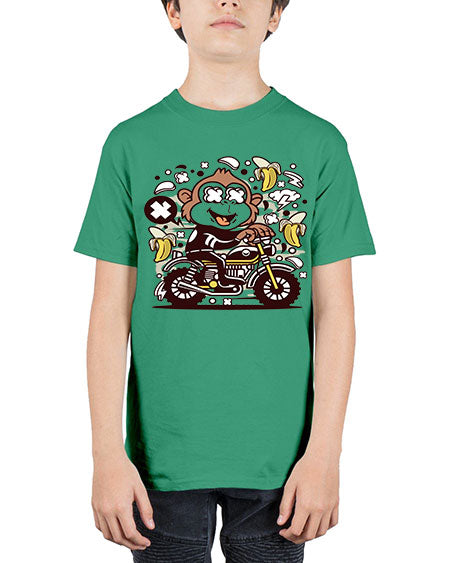 Monkey Motocrosser - monkey - Youth Tee Unisex