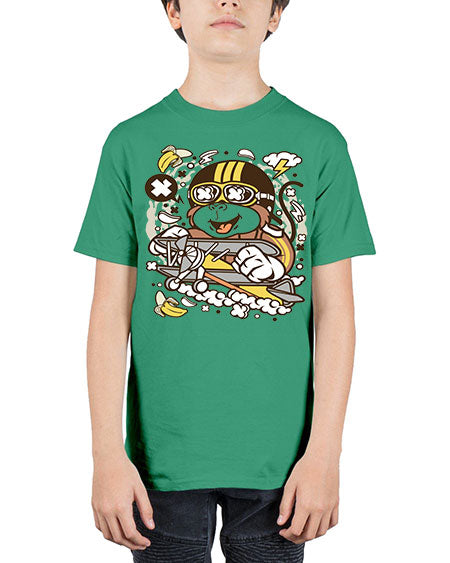 Monkey Pilot - monkey - Youth Tee Unisex