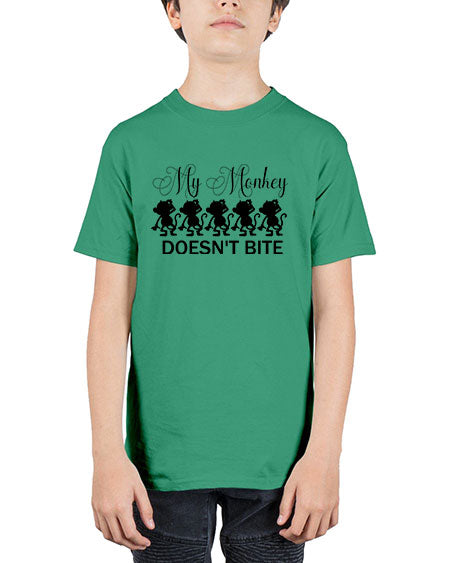 My monkey doesnt bite  - monkey - Youth Tee Unisex