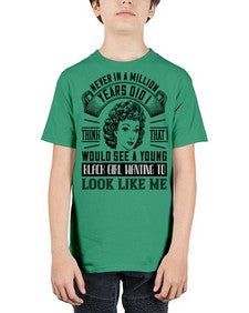 Never in a million years did I think that I would see a young black girl Style 19# - black afro - Youth Tee Unisex