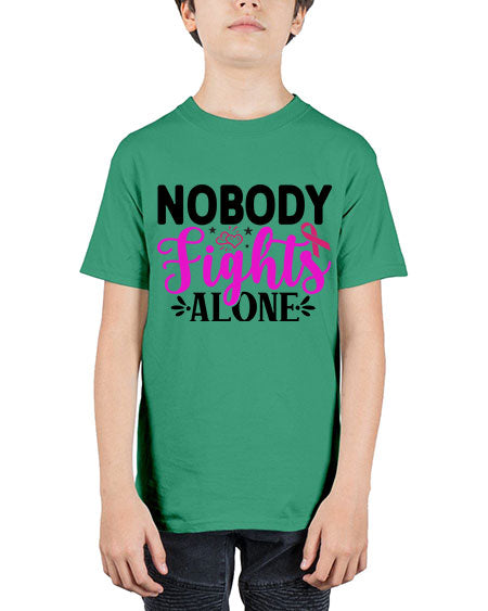 Nobody Fights Alone 12# - breast cancer - Youth Tee Unisex