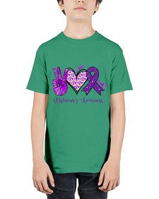 Peace Love Cure Alzheimer Awareness 205# - alzheimers - Youth Tee Unisex