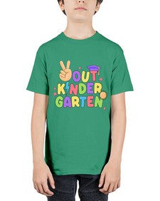 Peace Out Kindergarten Peace Hand 636# - kindergarten - Youth Tee Unisex
