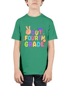 Peace Out fourth Grade Peace 630# - fourth grade - Youth Tee Unisex
