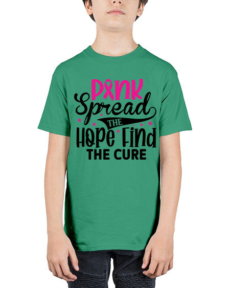 Pink Spread the Hope Find the Cure 10# - breast cancer - Youth Tee Unisex