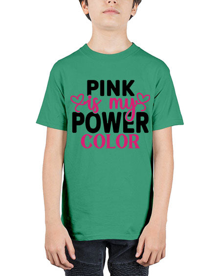 Pink is My Power Color 11# - breast cancer - Youth Tee Unisex