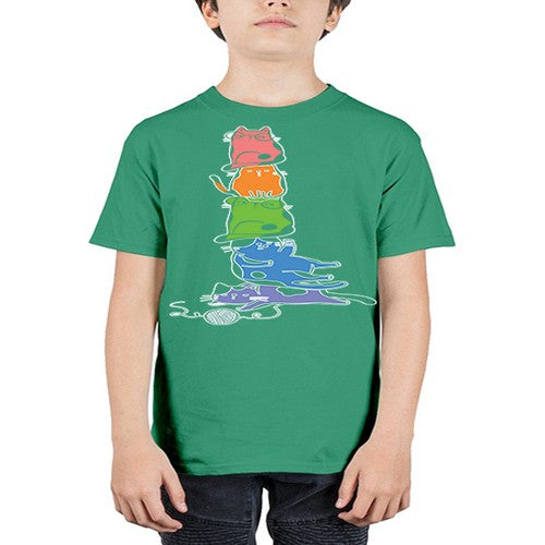 Pride Kawaii Cats Pile Cute Anime 277# - anime - Youth Tee Unisex