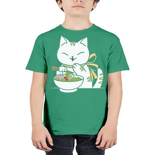 Ramen Cat Kawaii Anime Tee Japanese 280# - anime - Youth Tee Unisex
