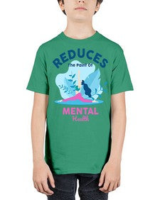 Reduces the Paint of Mental Health 495# - yoga - Youth Tee Unisex