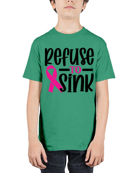 Refuse to Sink 9# - breast cancer - Youth Tee Unisex