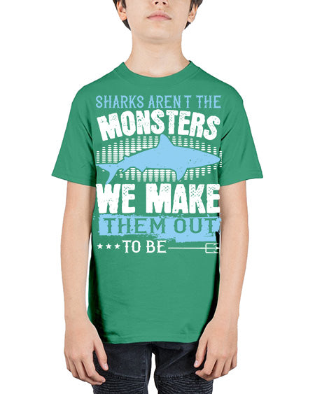 Sharks arent the monsters we make them out to be Style 26# - shark-fish - Youth Tee Unisex