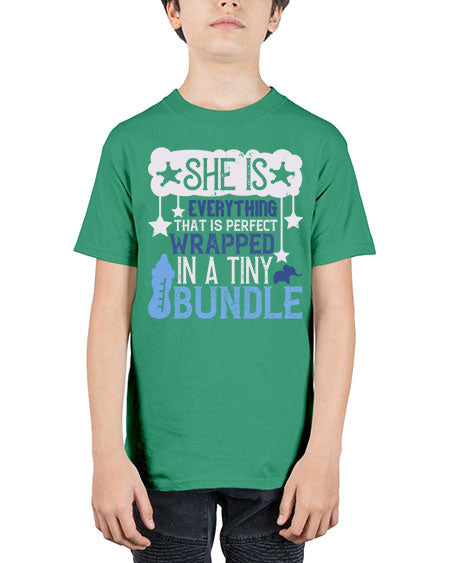 She is everything that is perfect wrapped in a tiny bundle Style 445# - baby - Youth Tee Unisex
