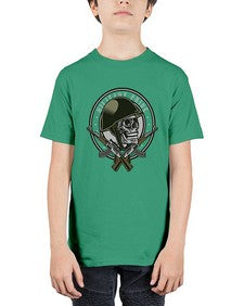 Skull Soldier 1066# - skull and bones - Youth Tee Unisex