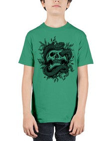 Snake Skull 1095# - skull and bones - Youth Tee Unisex