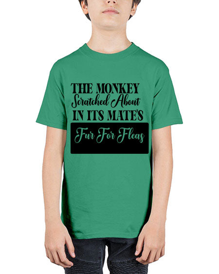 The monkey scratched about in  - monkey - Youth Tee Unisex