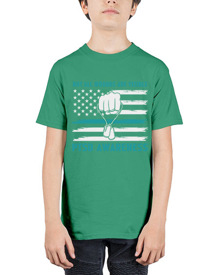 Veteran PTSD Not all wounds 4# - PTSD - Youth Tee Unisex
