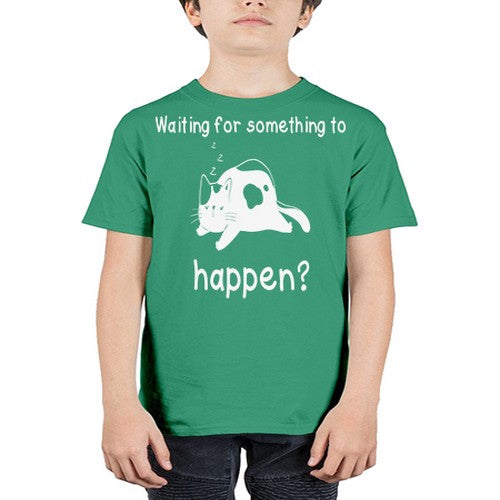 Waiting For Something Sleeping Cat 285# - anime - Youth Tee Unisex