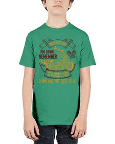 When life gets you down remember its only one down and the rest is up 77# - motorcycle - Youth Tee Unisex