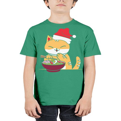 Xmas Kawaii Anime Shiba Inu Eating Ramen 289# - anime - Youth Tee Unisex