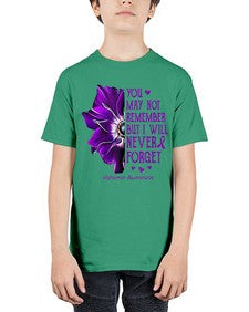 You may not remember but I will never forget alzheimer 223# - alzheimers - Youth Tee Unisex