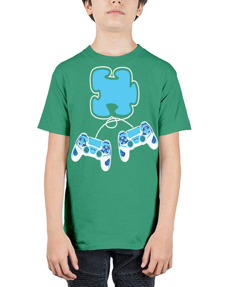 autism awareness gamer puzzle piece 11# - autism - Youth Tee Unisex
