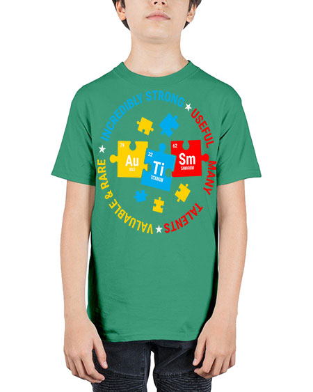 autism elements periodic table awareness 19# - autism - Youth Tee Unisex