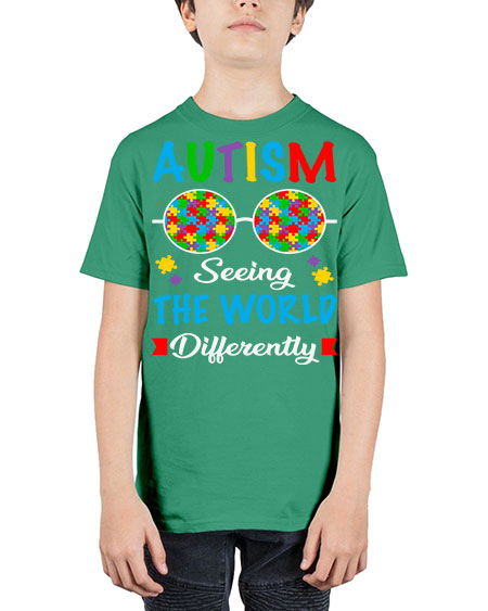 autism seeing the world differently 51# - autism - Youth Tee Unisex
