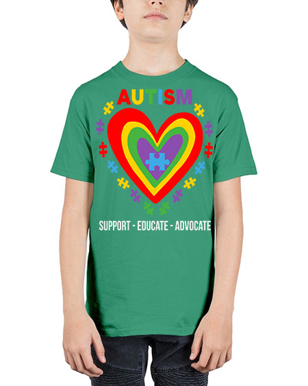autism support educate 55# - autism - Youth Tee Unisex