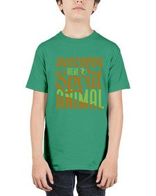 avocados are my spirit animal 32# - Avocado - Youth Tee Unisex