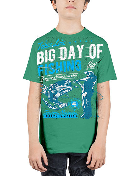 big day of fishing cs 65# - shark-fish - Youth Tee Unisex