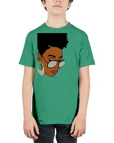 black afro 44# - black girls or women - Youth Tee Unisex