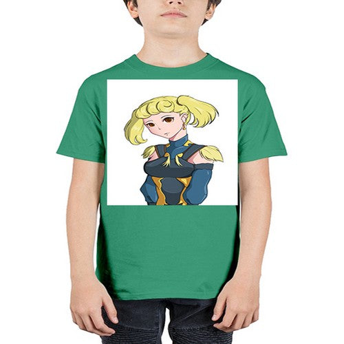 blonde girl wearing royal dress 30# - anime - Youth Tee Unisex