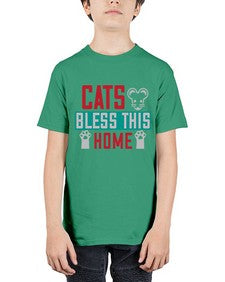 cats bless this home Style 36# - cats - Youth Tee Unisex