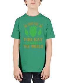 change what you eat change the world 81# - vegan - Youth Tee Unisex