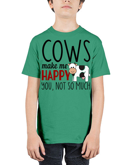 cows make me happy you not so much - cow - Youth Tee Unisex