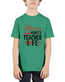 difference maker teacher life Style 120# - teacher - Youth Tee Unisex