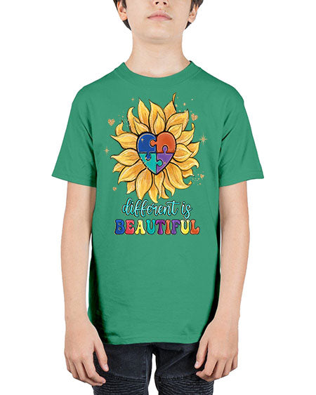 different is beautiful - autism - Youth Tee Unisex