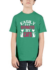 easily distracted by cats Style 46# - cats - Youth Tee Unisex