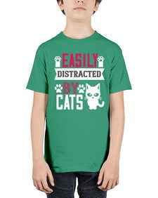 easily distracted by cats Style 47# - cats - Youth Tee Unisex