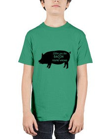 either you like bacon or youre wrong 949# - bacon - Youth Tee Unisex
