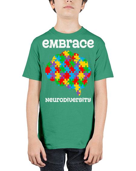 embrace neurodiversity autism awareness 87# - autism - Youth Tee Unisex