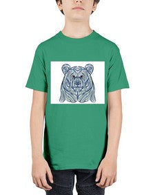 ethnic bear 416# - mandala - Youth Tee Unisex