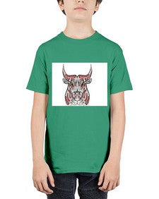 ethnic bull 418# - mandala - Youth Tee Unisex
