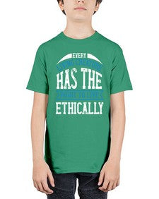 every living creature has the right to live ethically 165# - vegan - Youth Tee Unisex