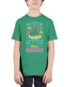 everything better with a unicorn 128# - unicorn - Youth Tee Unisex
