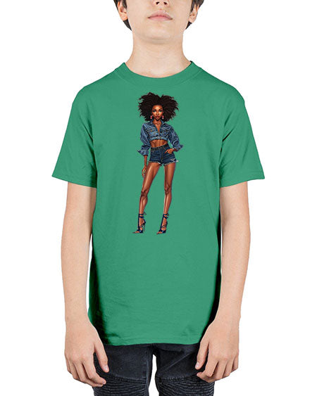 fashion girl in indigo 26# -  fashion - Youth Tee Unisex