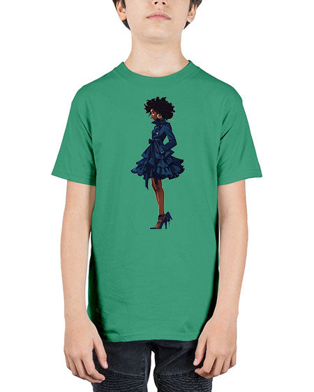 fashion girl in indigo 28# -  fashion - Youth Tee Unisex