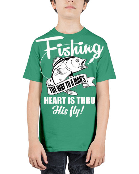 fishing 24# - shark-fish - Youth Tee Unisex